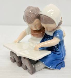Vintage Royal Copenhagen Boy & Girl Reading 1948-1953