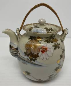 Vintage Bone China Floral Oriental Design Teapot 6T x 5 W