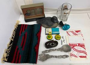 Group Of Misc. Vintage And Antique Items Including Navajo Rug