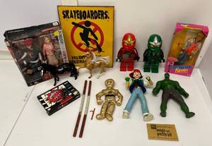 Large Group Of Vintage Toys Including Dolls, Lego Alarm Clocks, Pokemon Action Figure And More