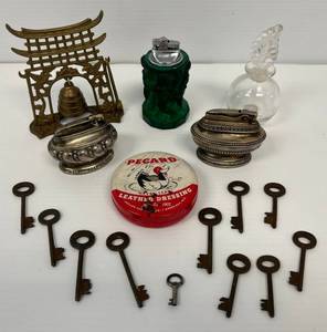 Group Of Vintage Table Lighters And More Including Ronson