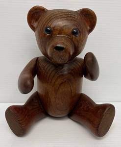 Antique 12 12 Hand Carved Wooden Bear