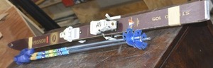 lot 147 image: ROSSIGNOL SKI STRATO 105 & TOMIC SKI POLES IN CANVAS BAG