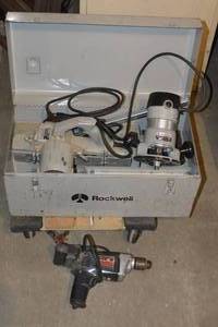 lot 84 image: ROCKWELL PORTABLE ROUTER AND PLANER TOOLS WITH DOLLY