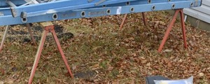 lot 25 image: 2 PORTABLE SAWHORSES