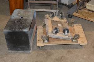 lot 166 image: MULTIPLE DOLLYS AND STORAGE STEP STOOL