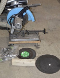 lot 282 image: K&F 14 CUT OFF SAW WITH EXTRA WHEELS