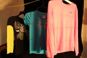 lot 48 image: Girls Size L Lot with Tags Under Armor, Hannah Montana and More