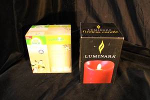 lot 98 image: Fireless Scented Candles Cinnamon and Vanilla