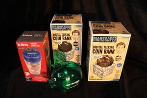 lot 100 image: Coin Bank Lot - 3 Electronic Unused