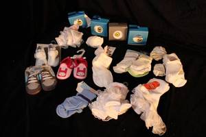 lot 115 image: Baby Socks and Shoes Lot and More