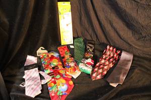 lot 136 image: Holiday Tie Lot J Garcia, JCP, and Van Heusen