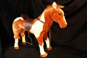 lot 146 image: Coffee Rockin Rider Plush Childrens Horse