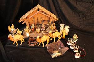 lot 193 image: Nativity Scene and Santas Sleigh