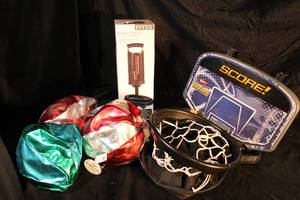 lot 65 image: Over-The-Door Basketball Hoop with Re-Inflateable Balls and Intex Hand Pump