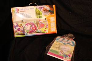 lot 144 image: Color Pops Color Your Own Pillow Set and Childs Small Original Tee
