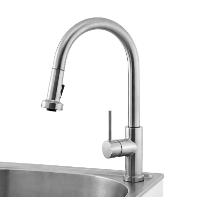 lot 130 image: New Glacier Bay Single-Handle Pull-Down Sprayer Utility Faucet