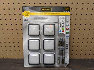 lot 188 image: New Defiant 40 Lumens Accent Light Combo with Remote Control (6-Pack)