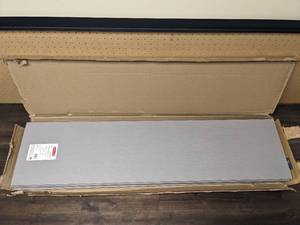 lot 192 image: Set of 4 Gray Laminated Wood Shelves 12 in. D x 48 in. L by Rubbermaid