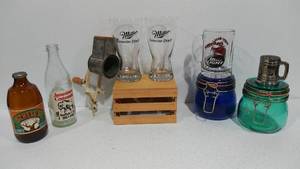 Vintage Glass, Beer Glasses, Vintage Barrel Grater, Lidded Jars & More