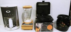 Gevalia Coffee Pot, Salton Pizzelle Master, Hamilton Beach Blender, Cookie Jar