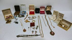 Large Assortment of Jewelry and Box