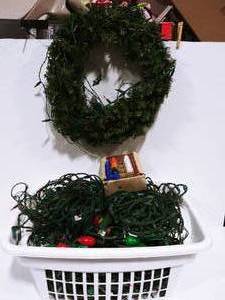 Christmas Lights and Wreath
