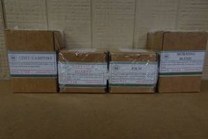 lot 126 image: 4 Begonia and Bench Candles -Cozy Campfire, Harvest & Hearth, PNW, Morning Blend