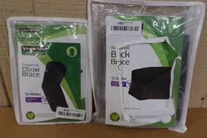 lot 127 image: Back on Track Therapeutic Elbow and Back Braces -SmallMedium