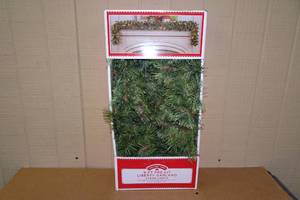 lot 230 image: 9 ft Pre-Lit Liberty Garland -Clear Lights