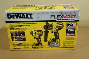 lot 1 image: DeWalt 20V Max HammerdrillImpact Driver Combo Kit