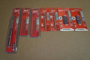 lot 44 image: Milwaukee Hammer Drill Bits, Impact Torx Bit Sets, Extra Long Pilot Bits
