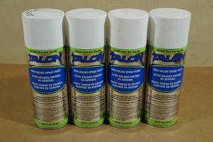 lot 104 image: 4 Talon High Solids Spray Paint -Flat White