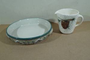 lot 201 image: Winter Theme Serving Pieces
