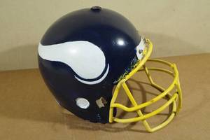 lot 214 image: Vintage Minnesota Vikings Helmet Lawn Water Feature
