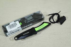 lot 182 image: Cressi Grip Spear Stainless Steel Dive Knife with Sheath