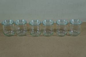 lot 192 image: 6 Tulip Weck Jars -75 mL