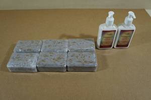 lot 270 image: Pre de Provence Bar Soap and Kuumba Made Body Lotion