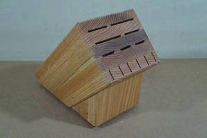 lot 284 image: Wood Cutlery Storage Block