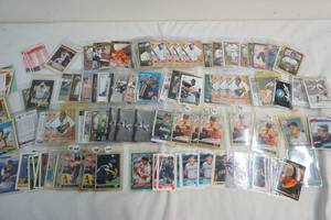 sleeved baseball cards and assortment