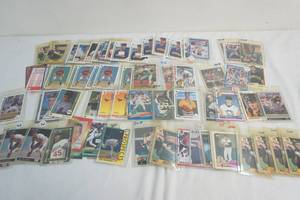 sleeved baseball cards and assortment