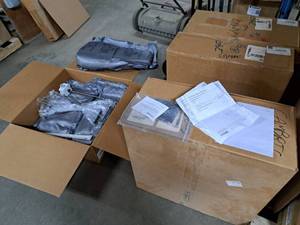 lot 66 image: Lot of (4 Boxes) Southern Lights 259903K-3232 Hubbardton Forge Light Fixtures