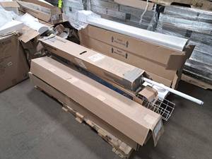 lot 99 image: Lot of (1 Pallet) Misc. Light Fixtures, Bulbs and Cages