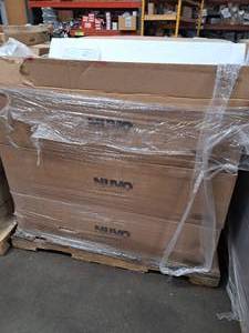 lot 108 image: Lot of (1 Pallet  12) Satco Nuvo 60-5455 Five Light Island Pendant 100W A19 Medium Base Lighting Fixtures