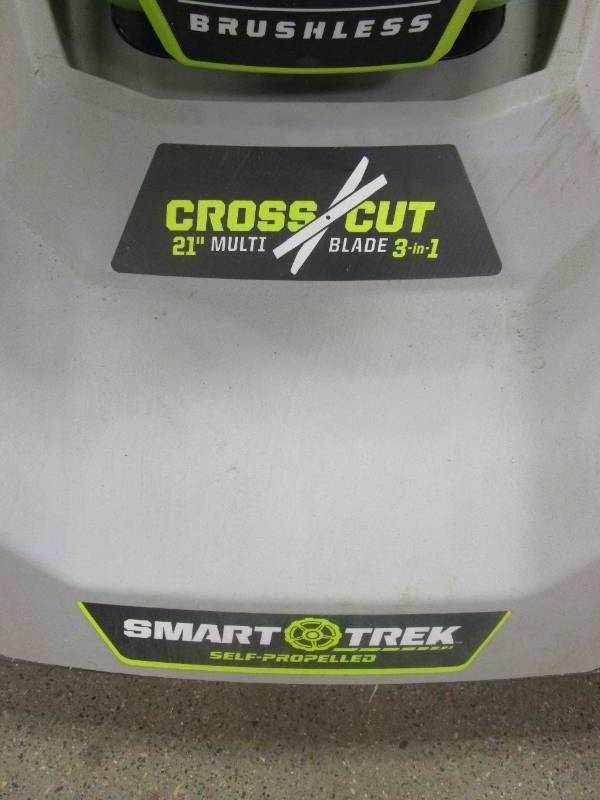 lot 644 image: RYOBI 40V HP Brushless 21 in. Cordless Battery Walk Behind Dual-Blade Self-Propelled Mower (FOR PARTS ONLY)
