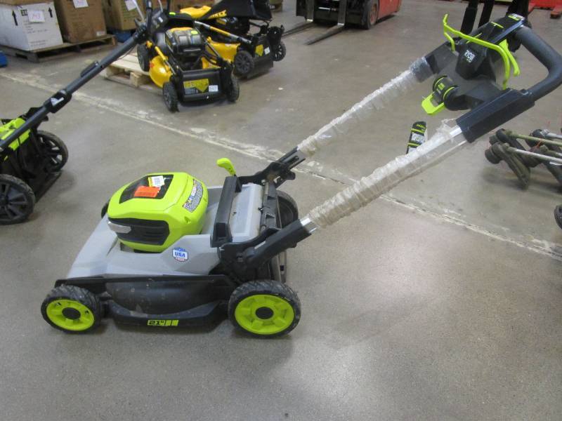 lot 657 image: RYOBI 40V HP Brushless 21 in. Cordless Battery Walk Behind Self-Propelled Lawn Mower (FOR PARTS ONLY, TOOL ONLY)