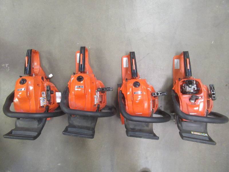 lot 694 image: (4) ECHO CS-490 50.2 cc professional grade 2-stroke engines Without Bar, Missing Parts, All 4 do not Run.  For PartsRestore.