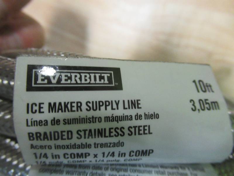 lot 269 image: (10 Pack) 14 x 14 x 10 Ft. Stainless Steel Ice Maker Supply Lines
