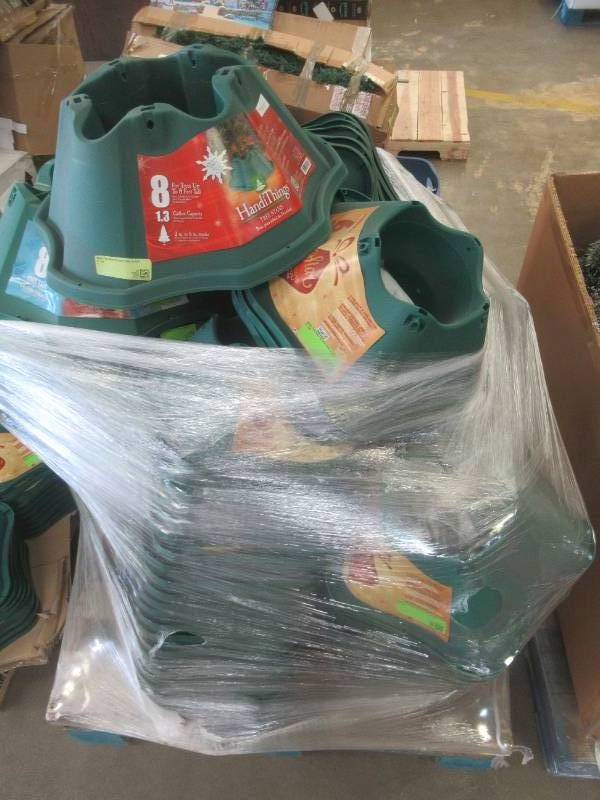 lot 23 image: Large Pallet Of Christmas Decorations, New and Like New Items (Stands for 6 and 8 Trees), Some may be missing parts or small damage, most Items are in nice condition (See Photos) - SOLD AS IS