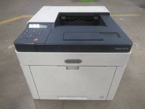 lot 324 image: Xerox Corporation, Phaser 6510DNI Color Laser Printer, Missing Power Cord, Tested Works - Used in Retail Office. - SOLD AS IS
